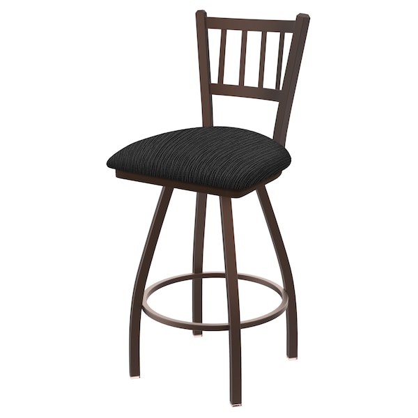 Holland Bar Stool Co 25" Swivel Counter Stool, Brnz Finish, Graph Coal Seat X810 - main